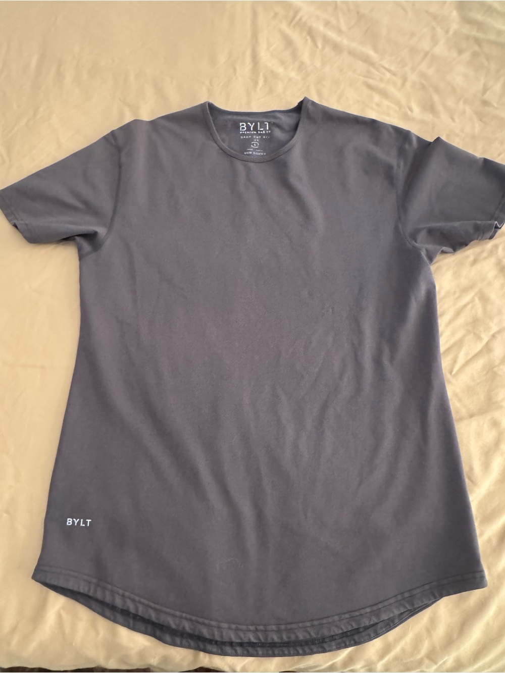 Men's BYLT Short Sleeve Crew T-Shirt in Charcoal